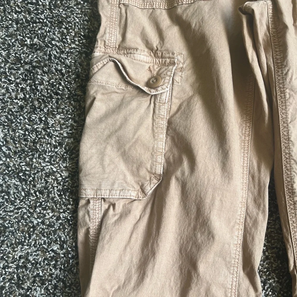 American Eagle Outfitters Tan Cargo Pants. Relaxed Fit - Picture 3 of 9